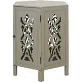 Seema Side End Table in Sage Green Wood